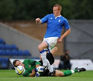 Images Dated 26th July 2011: Birmingham City's Adam Rooney Outmuscles Oxford United's Ryan Clarke for the Ball