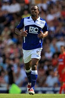Images Dated 8th August 2009: Birmingham City's Cameron Jerome in Action against Real Sporting de Gijon (2009)