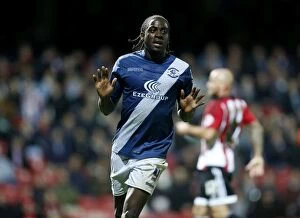 Images Dated 29th September 2015: Birmingham City's Clayton Donaldson Scores Brace: Sky Bet Championship Victory over Brentford