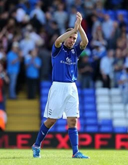 Images Dated 18th August 2012: Birmingham City's Darren Ambrose Celebrates Championship Victory Over Charlton Athletic