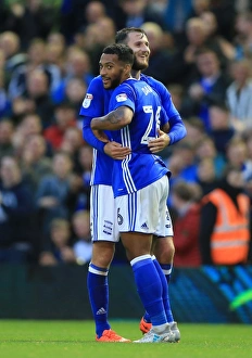 Birmingham City's Davis and Grounds Celebrate Second Goal in Carabao Cup First Round Against Crawley Town