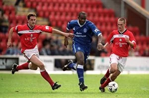 Images Dated 8th October 2000: Birmingham City's Dele Adebola Breaks Free: A Stunning Sprint Past Crewe Alexandra's Defenders