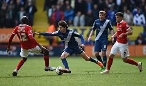 Sky Bet Championship - Charlton Athletic v Birmingham City - The Valley Collection: Birmingham City's Diego Fabbrini Charges Forward Against Charlton Athletic's Alou Diarra
