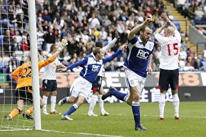 Birmingham City's Disallowed Goal: James McFadden's Celebration at Reebok Stadium (Bolton Wanderers vs. Birmingham City, Barclays Premier League - 09-05-2010)