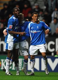 FA Cup Round 3 Replay, 17-01-2007 v Newcastle United, St. James' Park Collection: Birmingham City's DJ Campbell: Celebrating an Unintended Goal Against Newcastle United