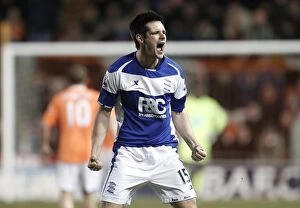 Images Dated 4th January 2011: Birmingham City's Double Delight: Scott Dann Scores in Dramatic Win Over Blackpool (04-01-2011)