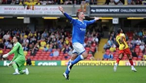 28-08-2011 v Watford, Vicarage Road Collection: Birmingham City's Double Victory: Chris Wood's Brace Against Watford (August 28, 2011)