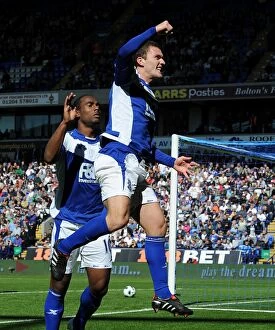 Images Dated 29th August 2010: Birmingham City's Double Victory: Craig Gardner's Goals at Reebok Stadium (August 29, 2010 vs)
