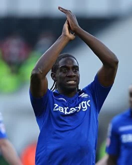Images Dated 7th March 2015: Birmingham City's Dramatic Derby Victory: Clayton Donaldson's Last-Minute Goal Celebration