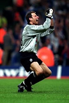 Images Dated 12th May 2002: Birmingham City's Emotional Promotion to Premier League: Nico Vaesen's Thrilling Reaction to