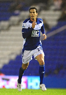 Birmingham City's Enric Valles in Action: Carling Cup Clash Against Rochdale (August 2010)