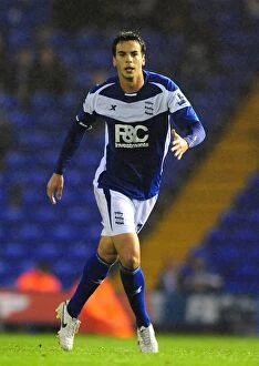 Images Dated 26th August 2010: Birmingham City's Enric Valles in Action during Carling Cup Clash against Rochdale (August 2010)