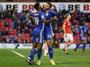 Images Dated 31st December 2016: Birmingham City's Jacques Maghoma and David Davis Celebrate Goal Against Barnsley