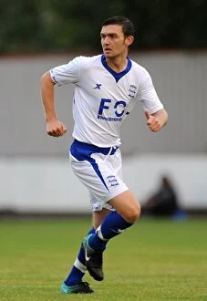 Images Dated 10th August 2010: Birmingham City's James O'Shea in Action: A Decisive Moment at Earlsmead Stadium (2010)