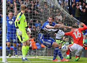 Birmingham City's Jonathan Grounds Celebrates Goal Against Huddersfield Town in Sky Bet Championship