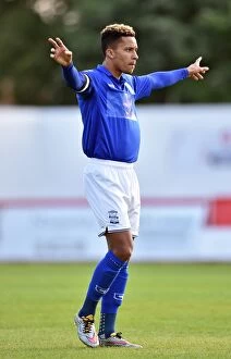Football Collection: Birmingham City's Josh Cogley in Pre-Season Action Against Worcester City at Aggborough
