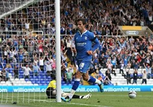 13-08-2011 v Coventry City, St. Andrew's Collection: Birmingham City's Keith Fahey Scores the Opener: Birmingham City vs. Coventry City