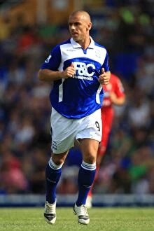 Images Dated 8th August 2009: Birmingham City's Kevin Phillips in Action Against Real Sporting de Gijon (2009)