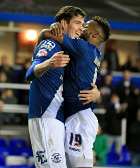 Birmingham City's Kyle Lafferty and Jacques Maghoma Celebrate First Goal vs. Brighton and Hove Albion (Sky Bet Championship)