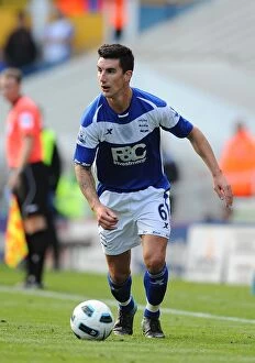 Images Dated 25th September 2010: Birmingham City's Liam Ridgewell in Action Against Wigan Athletic - Premier League Clash