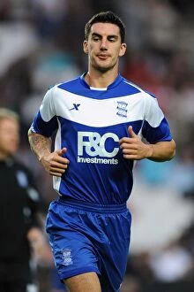 Images Dated 3rd August 2010: Birmingham City's Liam Ridgewell Takes Command: August 3, 2010 Battle against Milton Keynes Dons
