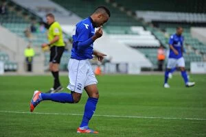 Images Dated 4th August 2012: Birmingham City's Nathan Redmond Scores First Goal in Pre-Season Friendly Against Plymouth Argyle