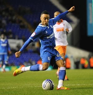 31-12-2011 v Blackpool, St. Andrew's Collection: Birmingham City's Nathan Redmond Scores Hat-Trick in Thrashing of Blackpool (31-12-2011)