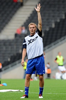 Birmingham City's Sebastian Larsson in Action against Milton Keynes Dons (August 3, 2010)