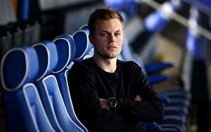 Photocall Collection: Birmingham Citys Sebastian Larsson during the media day at St. Andrews, Birmingham