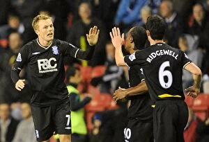 Images Dated 5th December 2009: Birmingham City's Sebastian Larsson Scores First Goal Against Wigan Athletic in Barclays Premier