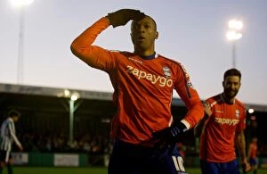 Images Dated 3rd January 2015: Birmingham City's Wes Thomas Euphorically Celebrates His Second Goal Against Blyth Spartans in