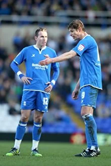 Images Dated 25th February 2012: Birmingham Rivals: Jordan Mutch and Nikola Zigic Go Head-to-Head against Nottingham Forest in