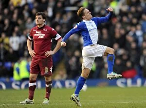 Images Dated 1st February 2014: Brian Howard Scores First Goal: Birmingham City vs. Derby County (Sky Bet Championship, 01-02-2014)