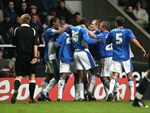 FA Cup Round 3 Replay, 17-01-2007 v Newcastle United, St. James' Park Collection: Bruno N'Gotty's Triple: Birmingham City's Euphoric Moment Against Newcastle United in FA Cup Third