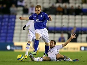 FA Cup : Round 3 Replay : Birmingham City v Leeds United : St. Andrew's : 15-01-2013 Collection: Burke vs Brown: FA Cup Showdown - Birmingham City vs Leeds United
