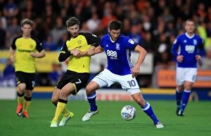 Images Dated 18th August 2017: Burton Albion vs Birmingham City: Intense Battle for the Ball - Sky Bet Championship