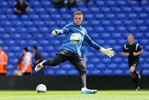 Images Dated 18th August 2012: Butland in Action: Birmingham City vs Charlton Athletic, Npower Championship (18-08-2012)