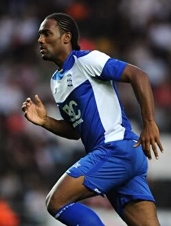 Images Dated 3rd August 2010: Cameron Jerome in Action: Birmingham City vs. Milton Keynes Dons (2010) - Pre-Season Friendly