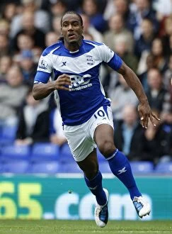 Images Dated 2nd October 2010: Cameron Jerome vs Everton: Intense Premier League Showdown at St. Andrew's (10-02-2010)