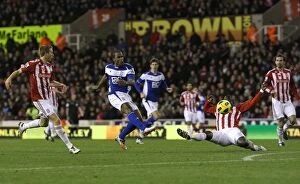 Images Dated 9th November 2010: Cameron Jerome's Shot at Glory: Birmingham City vs Stoke City (Premier League, 09-11-2010)