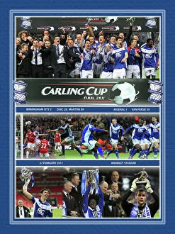 Special Edition Framed Prints Collection: Carling Cup Final 2011 Birmingham City v Arsenal Framed Montage Print