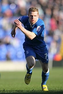 Images Dated 25th February 2012: Chris Burke in Action: Birmingham City vs. Nottingham Forest, Npower Championship (25-02-2012)