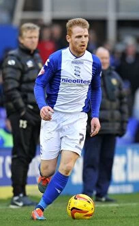 Images Dated 18th January 2014: Chris Burke in Action: Birmingham City vs. Yeovil Town (Sky Bet Championship, St)