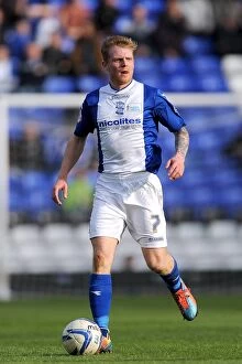 Images Dated 8th March 2014: Chris Burke in Action: Birmingham City vs. Queens Park Rangers (Sky Bet Championship, March 8, 2014)