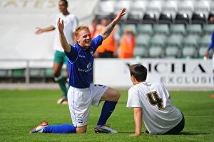 Images Dated 4th August 2012: Chris Burke Scores in Pre-Season Thriller: Plymouth Argyle vs. Birmingham City