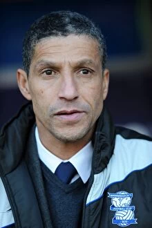 Images Dated 14th January 2012: Chris Hughton at The Den: Birmingham City's Manager Amidst the Intense Atmosphere of Birmingham