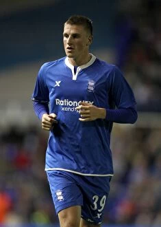 25-08-2011, Play Off Second Leg v Nacional, St. Andrew's Collection: Chris Wood in Action: Birmingham City vs Nacional - UEFA Europa League Play-Off Second Leg (2011)