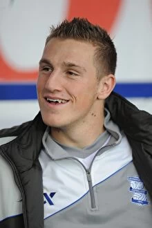 Images Dated 4th December 2011: Chris Wood vs. Cardiff City: Birmingham Striker's Dominant Performance (Npower Championship)