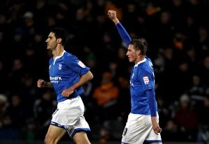 Images Dated 7th December 2011: Chris Wood's Euphoric Goal Celebration: Birmingham City at Hull City (Dec 7, 2011)