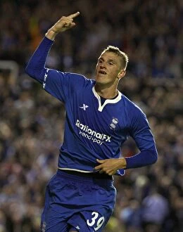 Images Dated 25th August 2011: Chris Wood's Hat-Trick: Birmingham City's Europa League Victory over Nacional (2011)